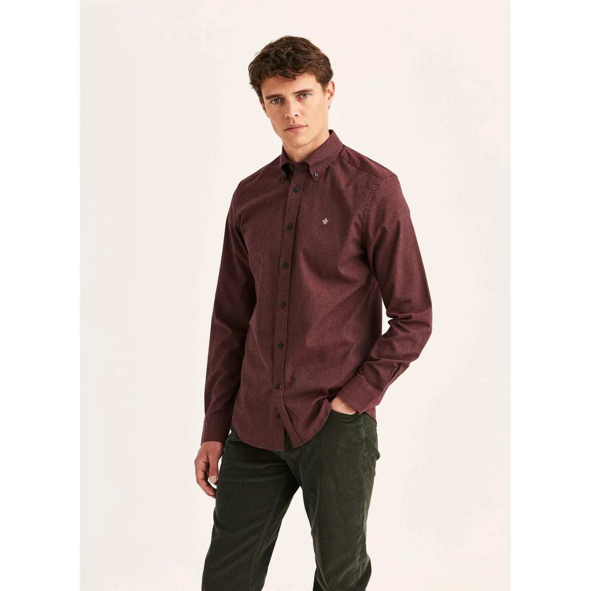 Watts Flannel Shirt - Slim fit Herre