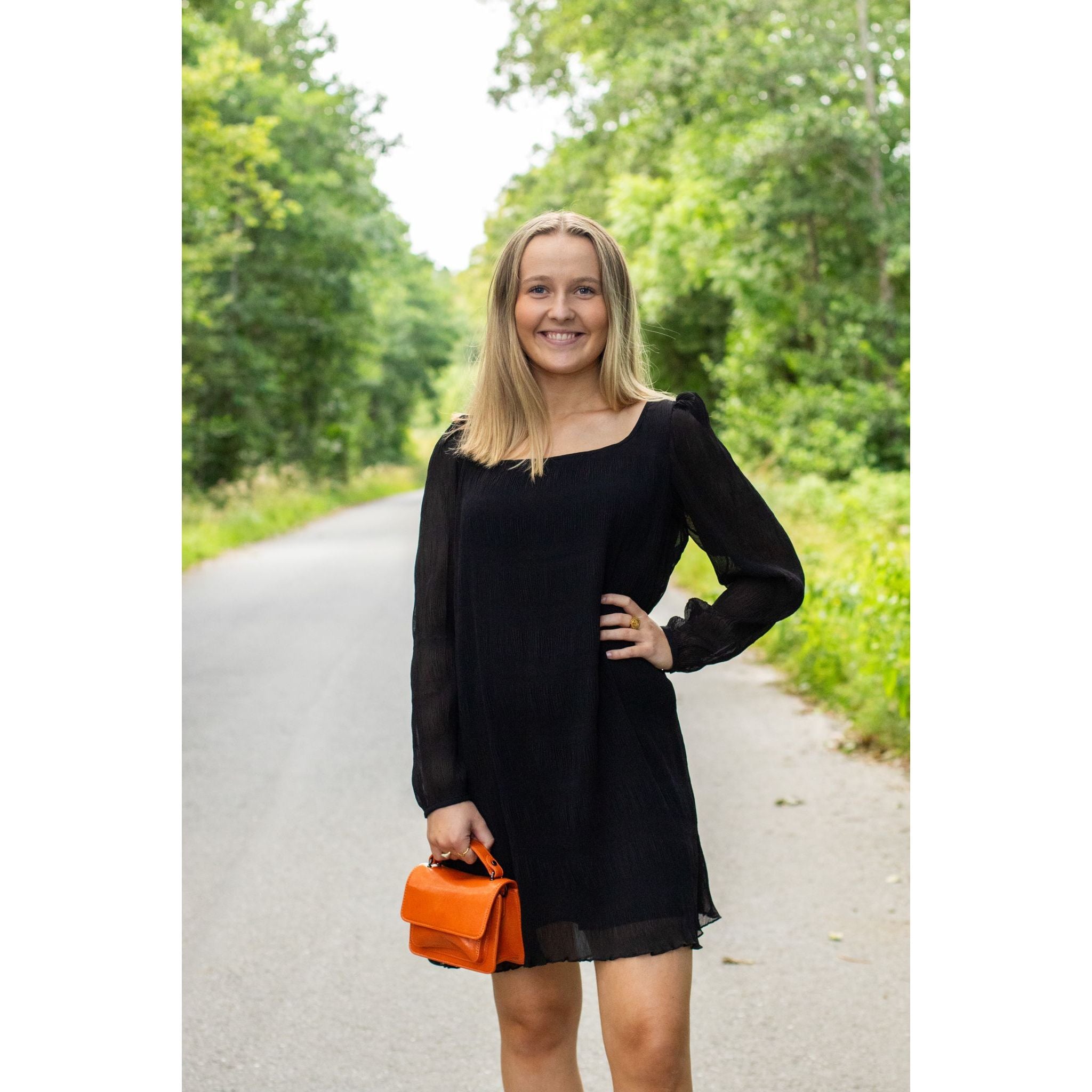 Pleated Georgette mini Dress