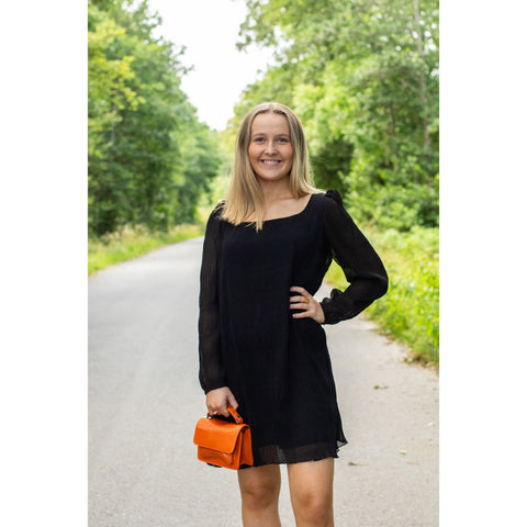 Pleated Georgette mini Dress