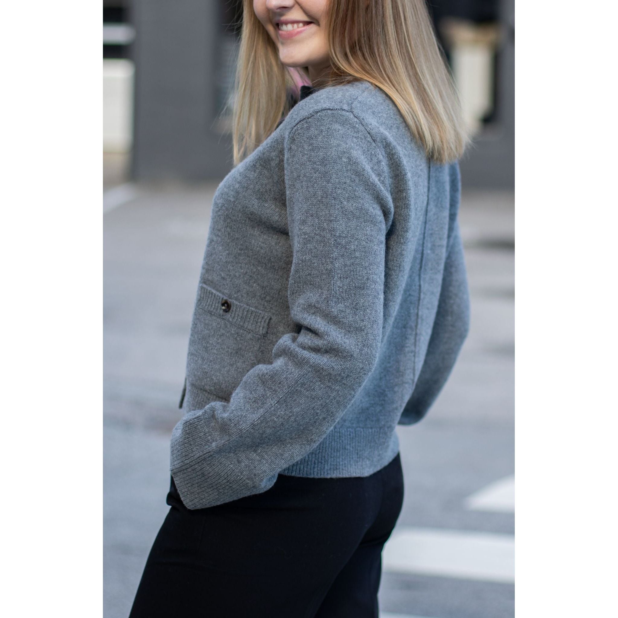 Structured Wool Cardigan