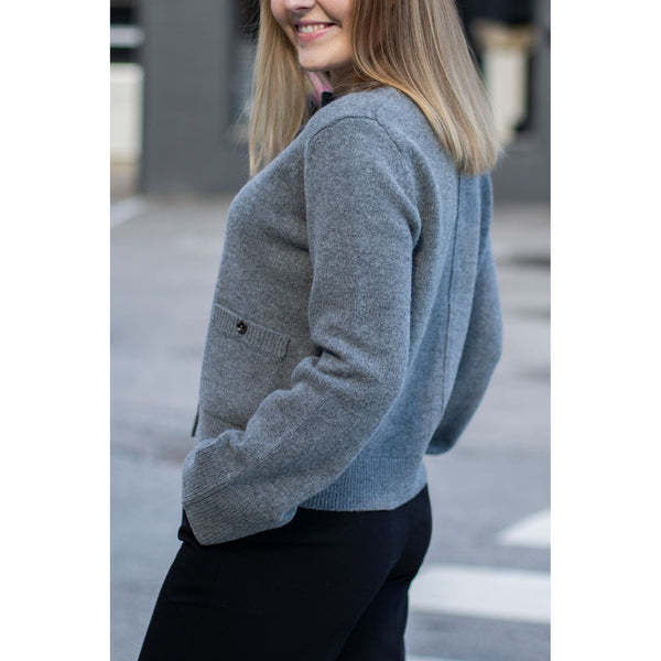 Structured Wool Cardigan