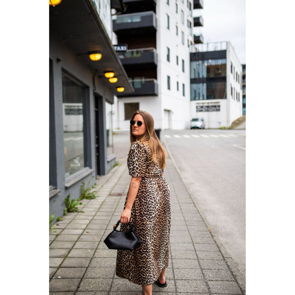 Printed Cotton Tie Strap Midi Dress
