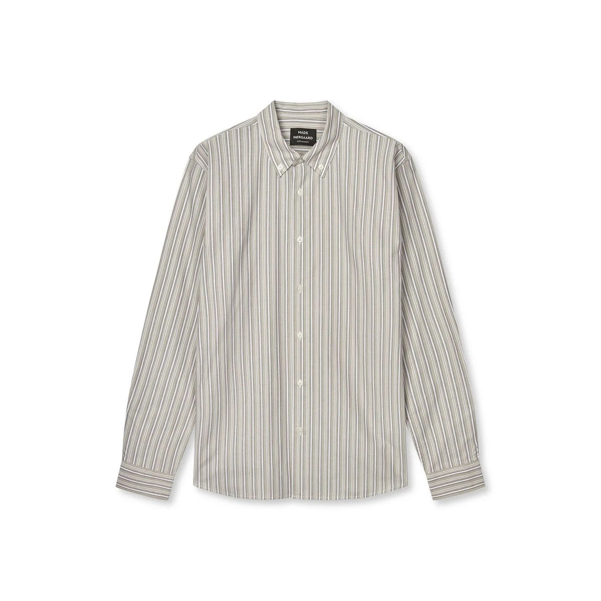 Cotton Oxford Sune Stripe Shirt BD Herre