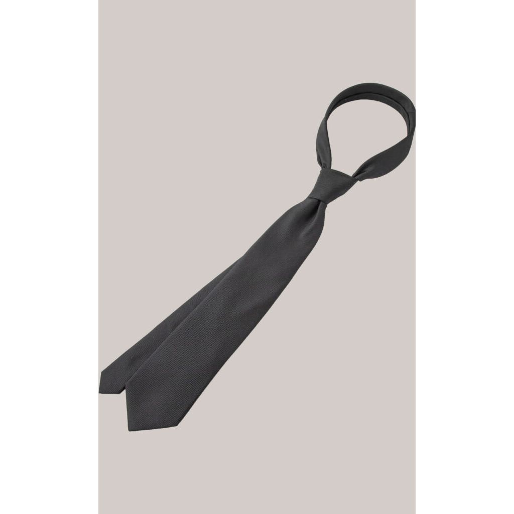 Solid Black Silk Tie