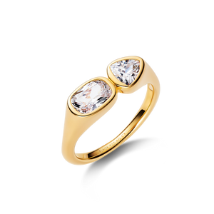 You & Me Signet Ring gold