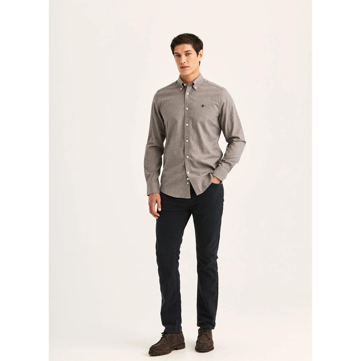 Watts Flannel Shirt - Slim fit Herre