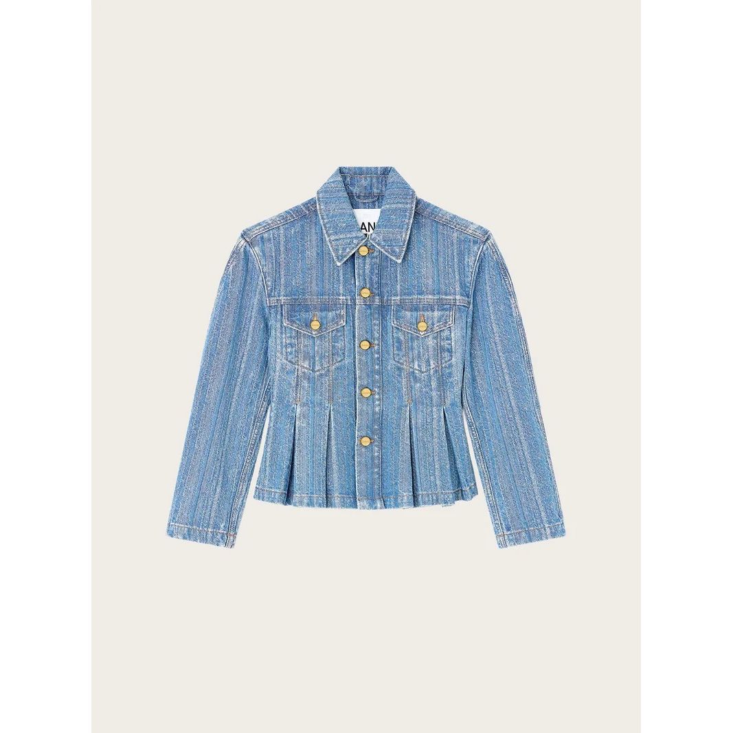 Structured Denim Fitted Jacket