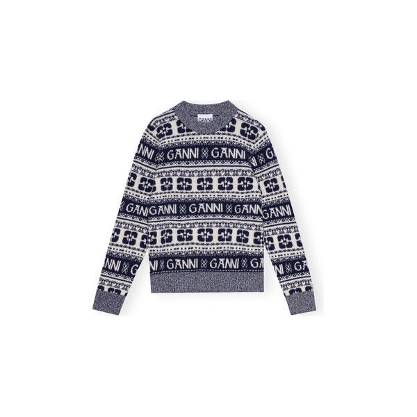 Logo Wool Mix O-neck Pullover