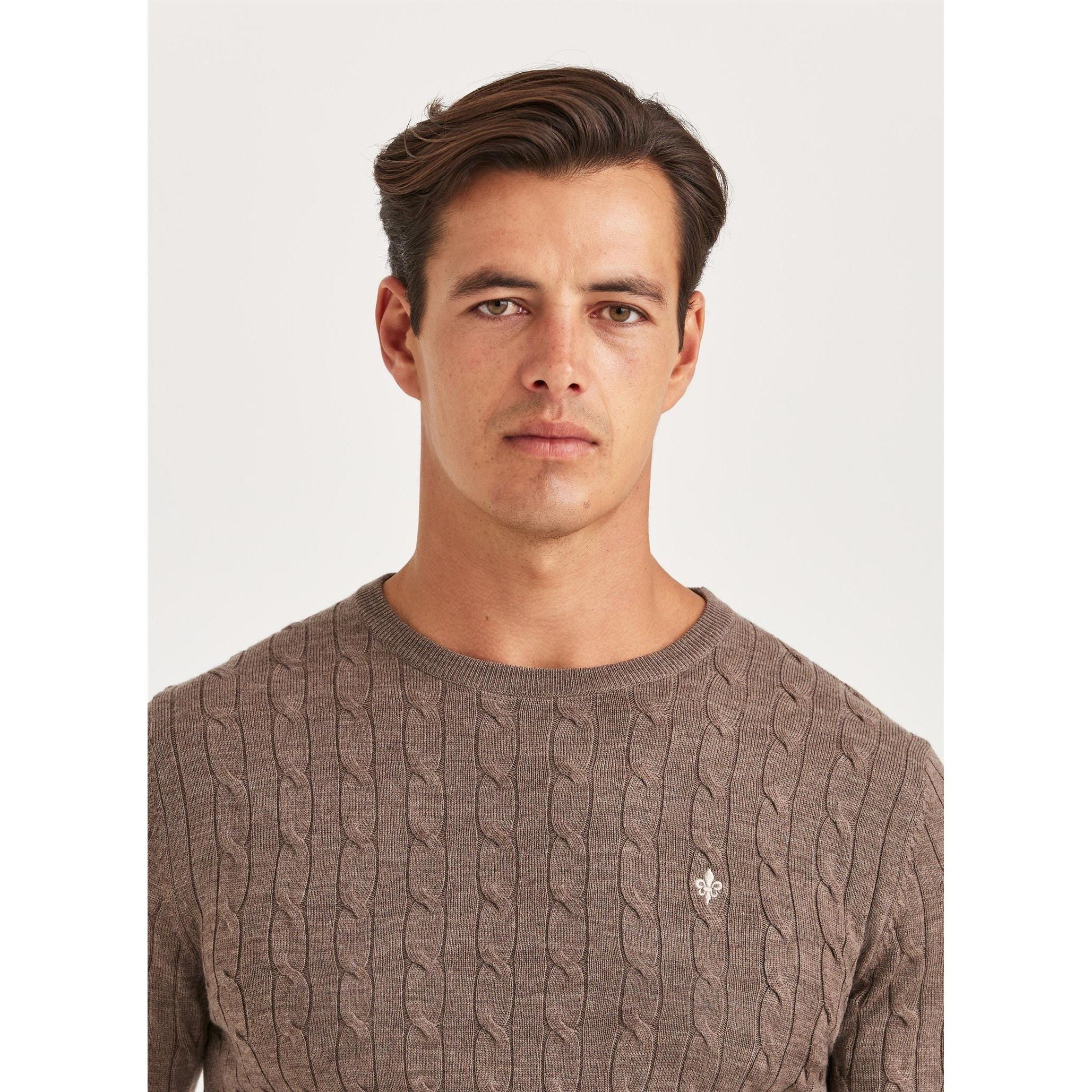 Merino Cable Oneck Herre