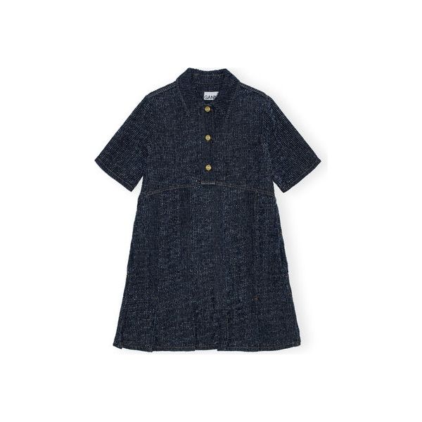 Fluffy Denim Mini Dress
