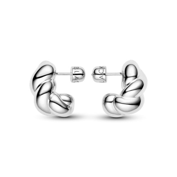 Robe Earring Large Silver Pair