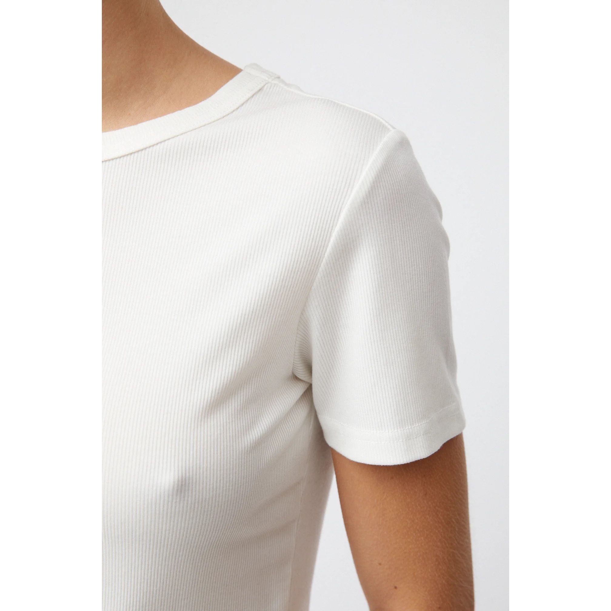 Ribbed Cap Sleeve Tee
