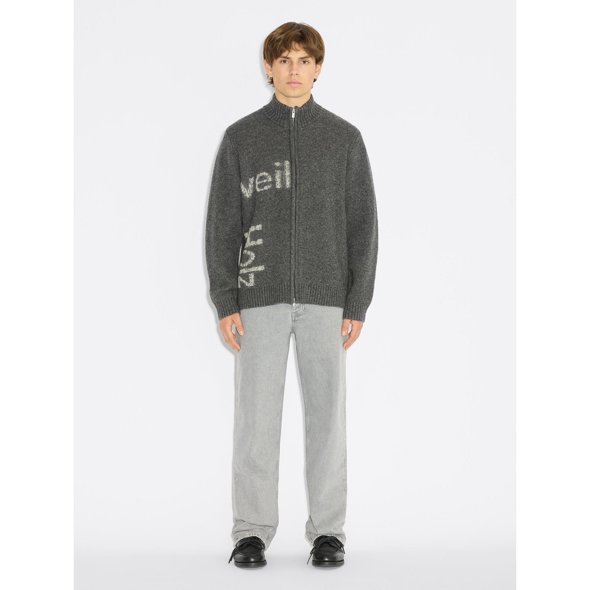 Haza Logo Zip Cardigan Herre