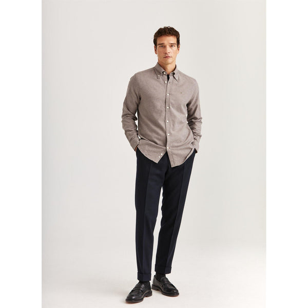 Twill Flannel Shirt - Slim fit Herre