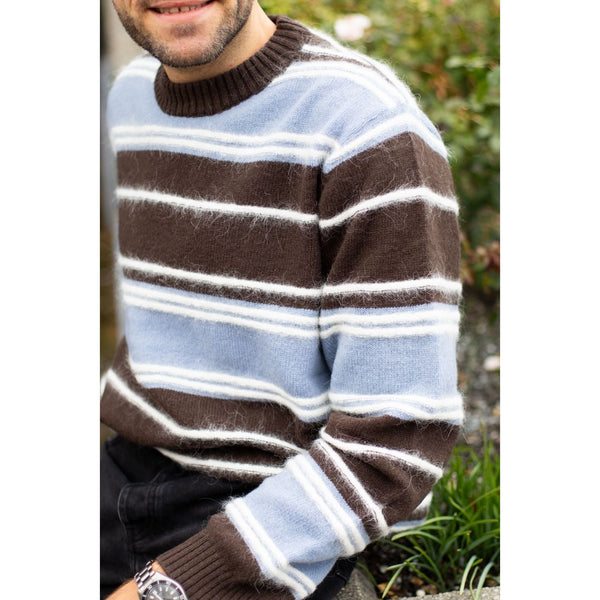 Wool Stripe Crew Herre