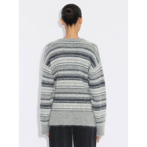 Fluffy Stripe Cardigan