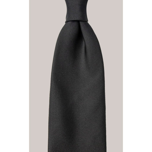 Solid Black Silk Tie