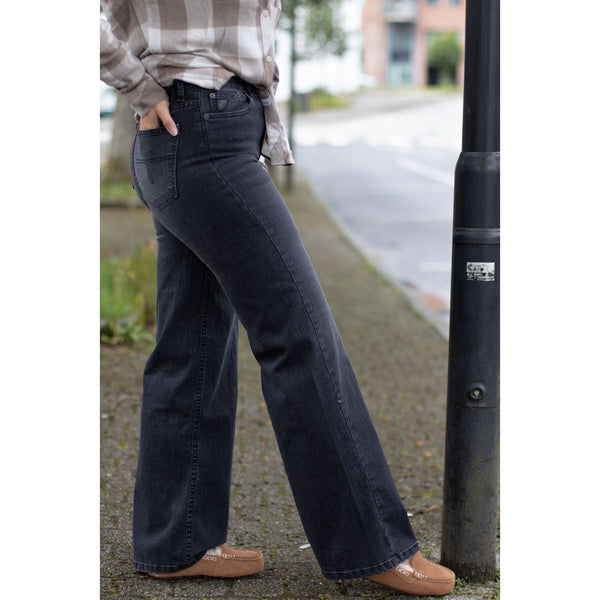 Palazzo Donatella Black - Mid Rise Wide Fit