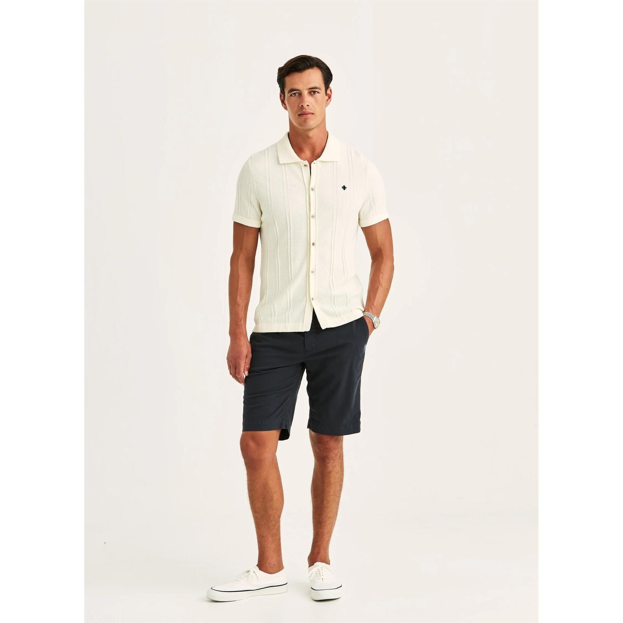 Clayton Knitted SS Shirt Herre