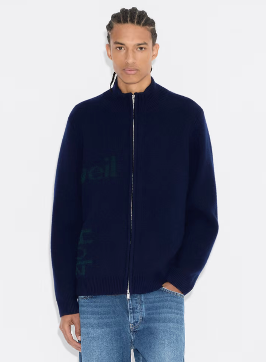 Haza Logo Zip Cardigan Herre