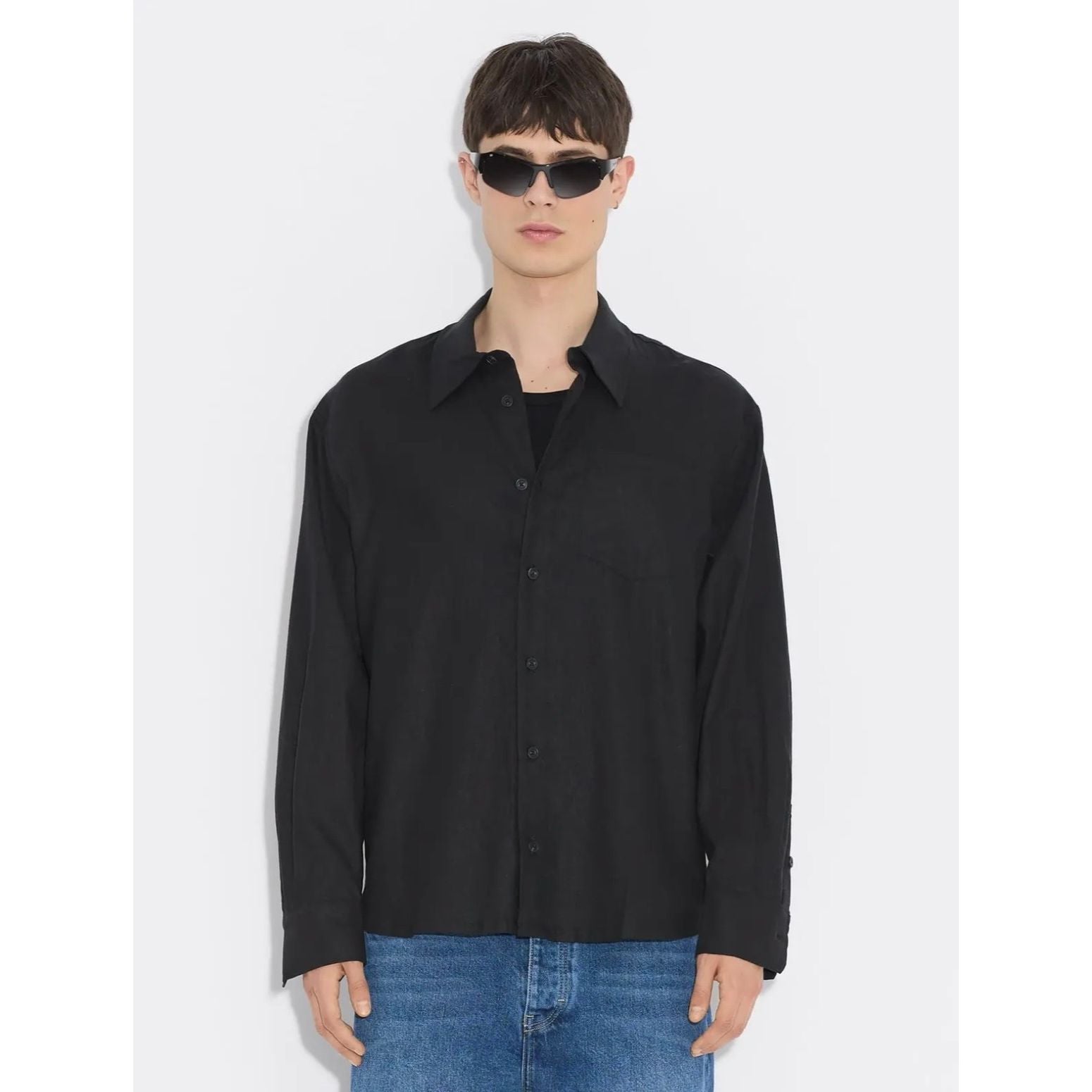 Regular Linen Shirt Herre