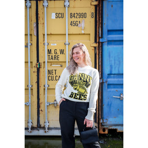 Graphic O-neck Pullover Bees