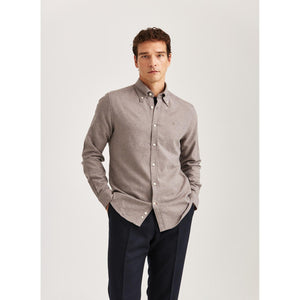 Twill Flannel Shirt - Slim fit Herre
