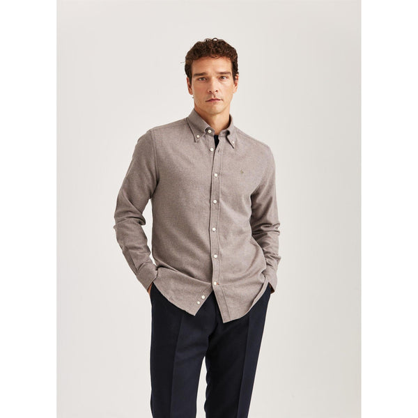 Twill Flannel Shirt - Slim fit Herre