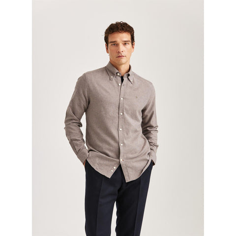Twill Flannel Shirt - Slim fit Herre