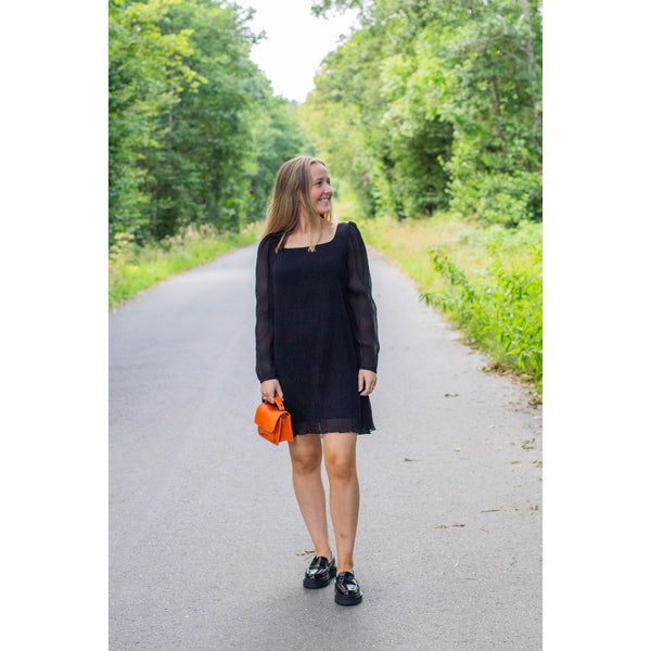Pleated Georgette mini Dress