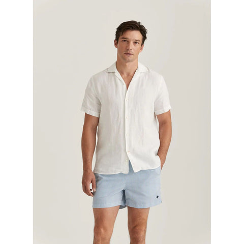 Short Sleeve Linen Shirt-Classic Fit