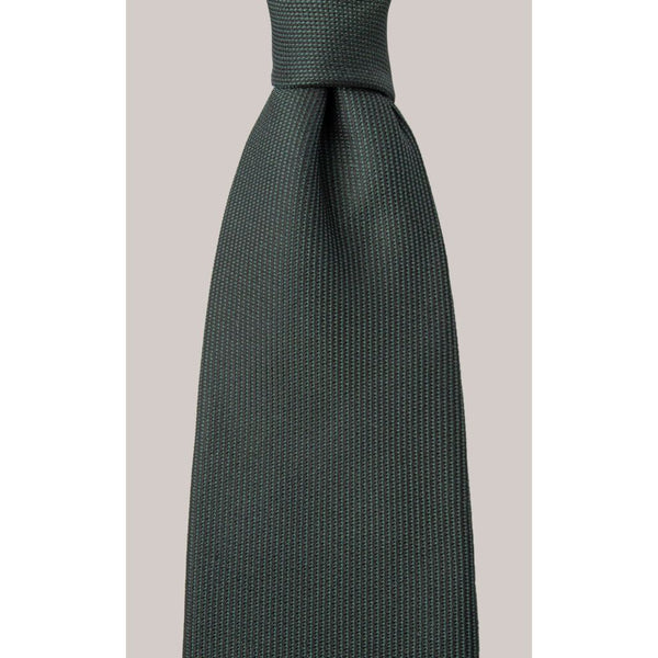 Solid Bottle Green Silk Tie