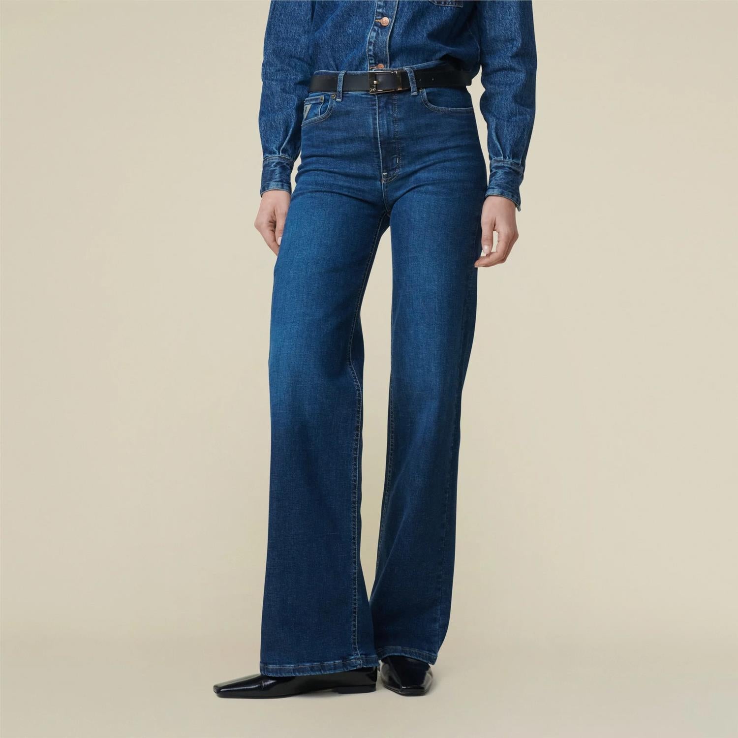 Palazzo Winter Stone - Mid Rise Wide Fit
