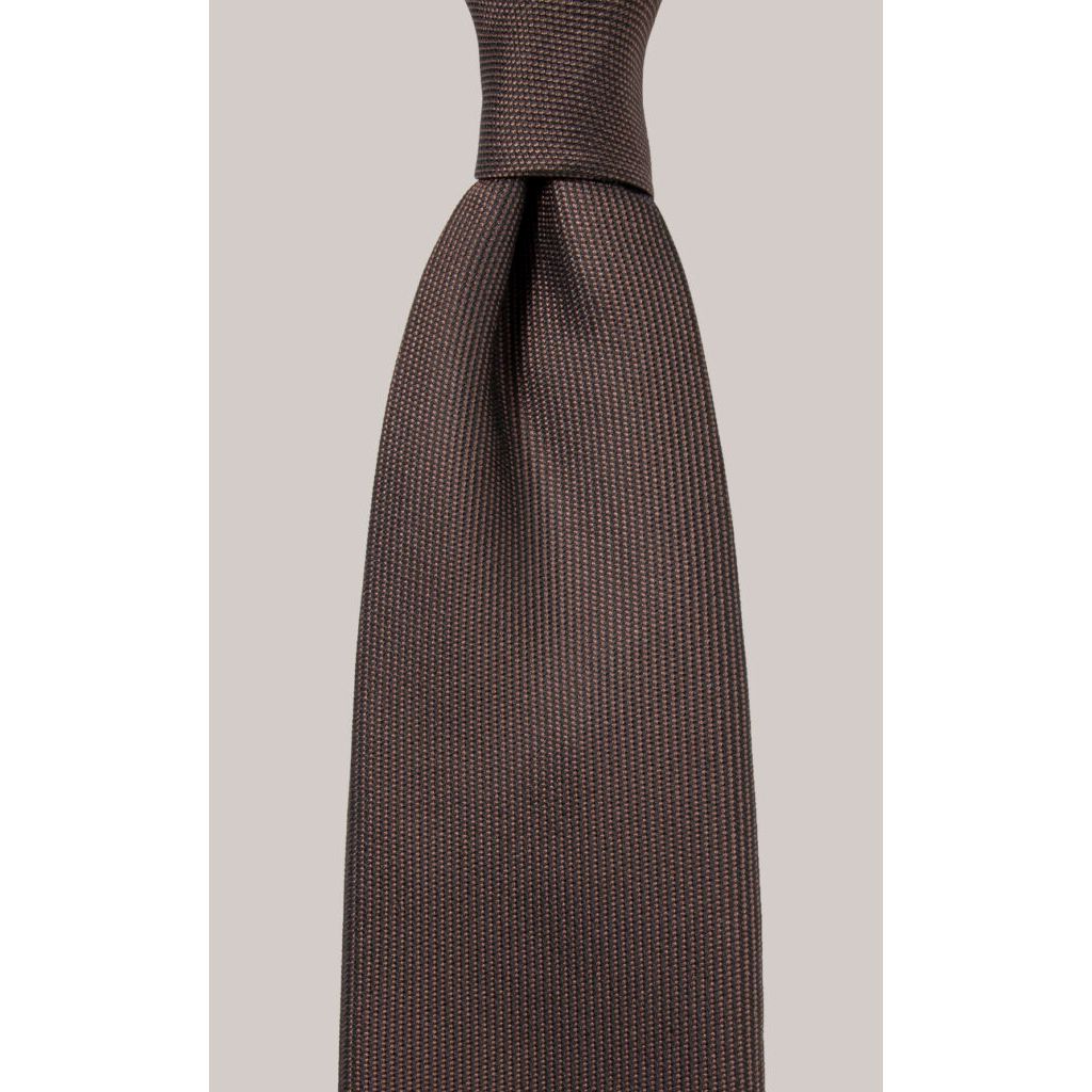 Solid Brown Silk Tie