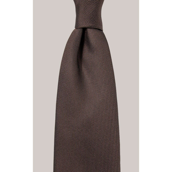 Solid Brown Silk Tie