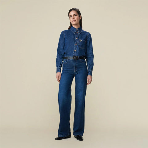 Palazzo Winter Stone - Mid Rise Wide Fit