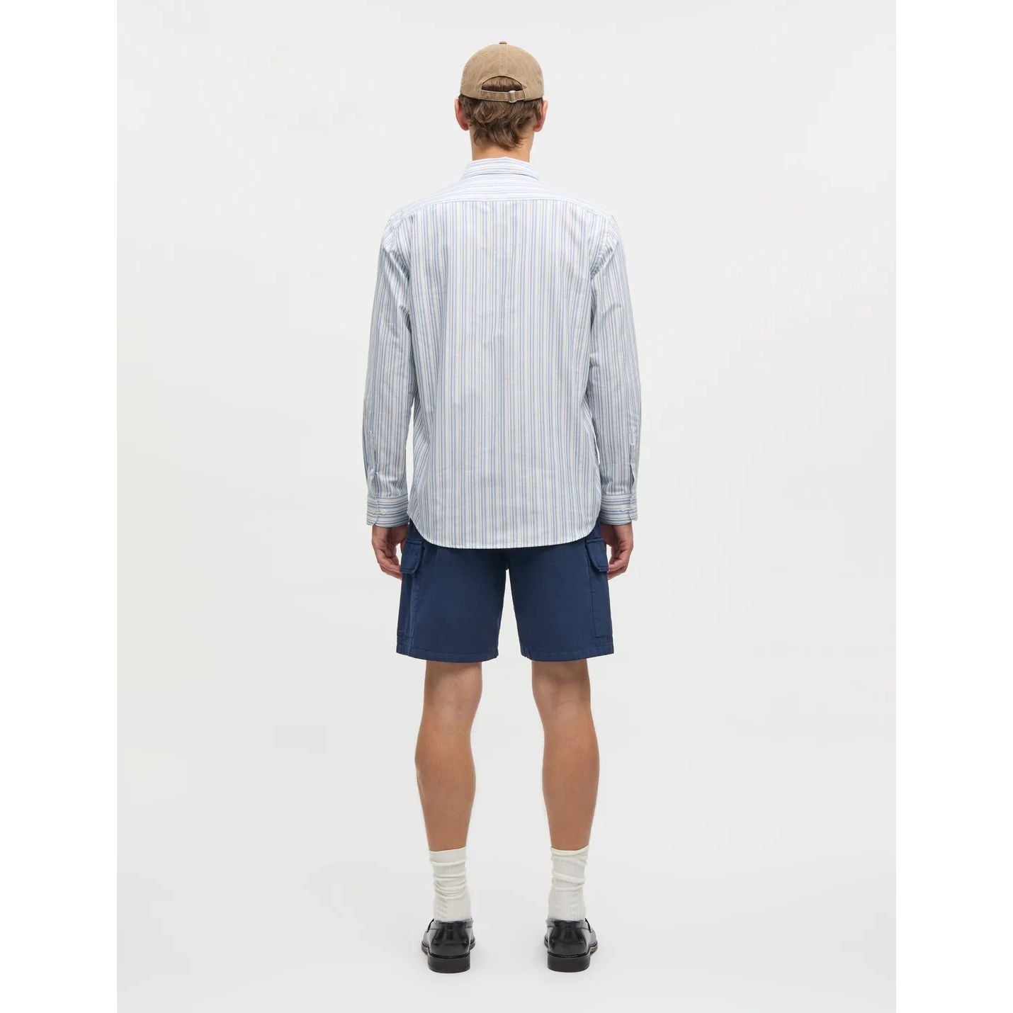 Cotton Oxford Sune Stripe Shirt BD Herre