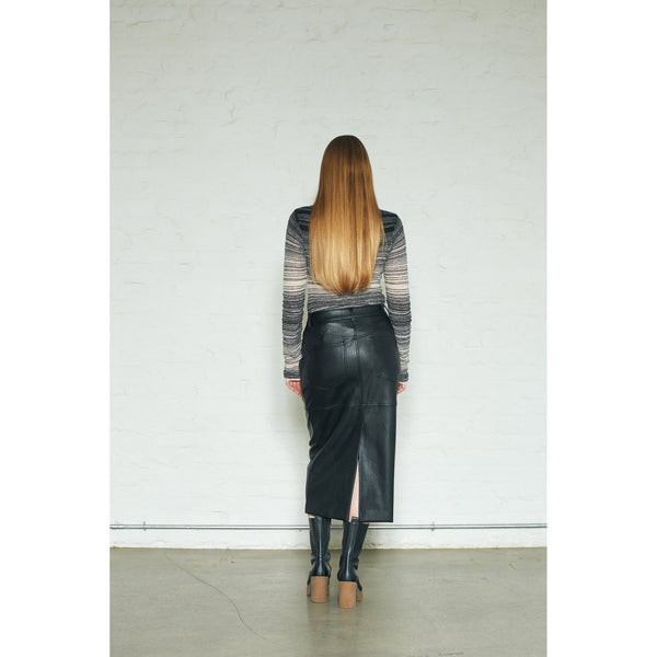 Ancona Faux Leather Skirt