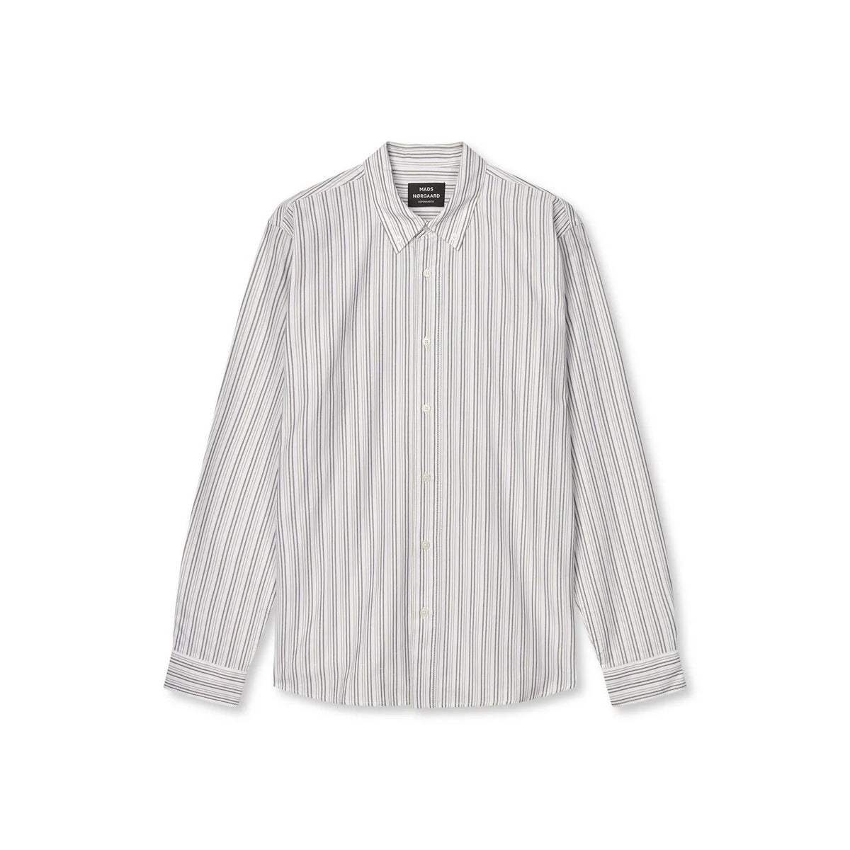 Cotton Oxford Sune Stripe Shirt BD Herre