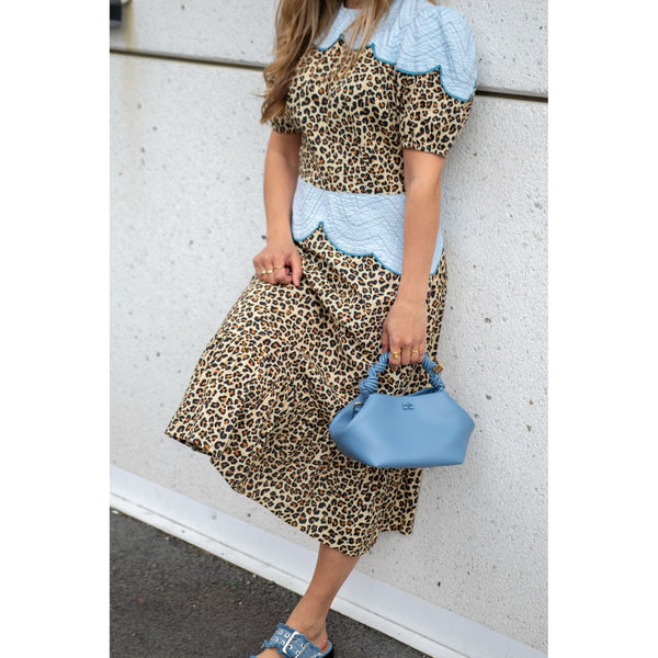 Leopard Midi Dress Embroidery