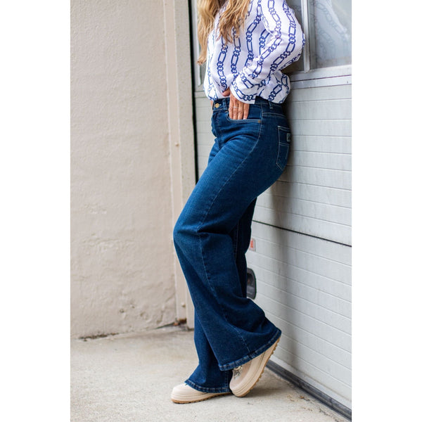 Palazzo Winter Stone - Mid Rise Wide Fit