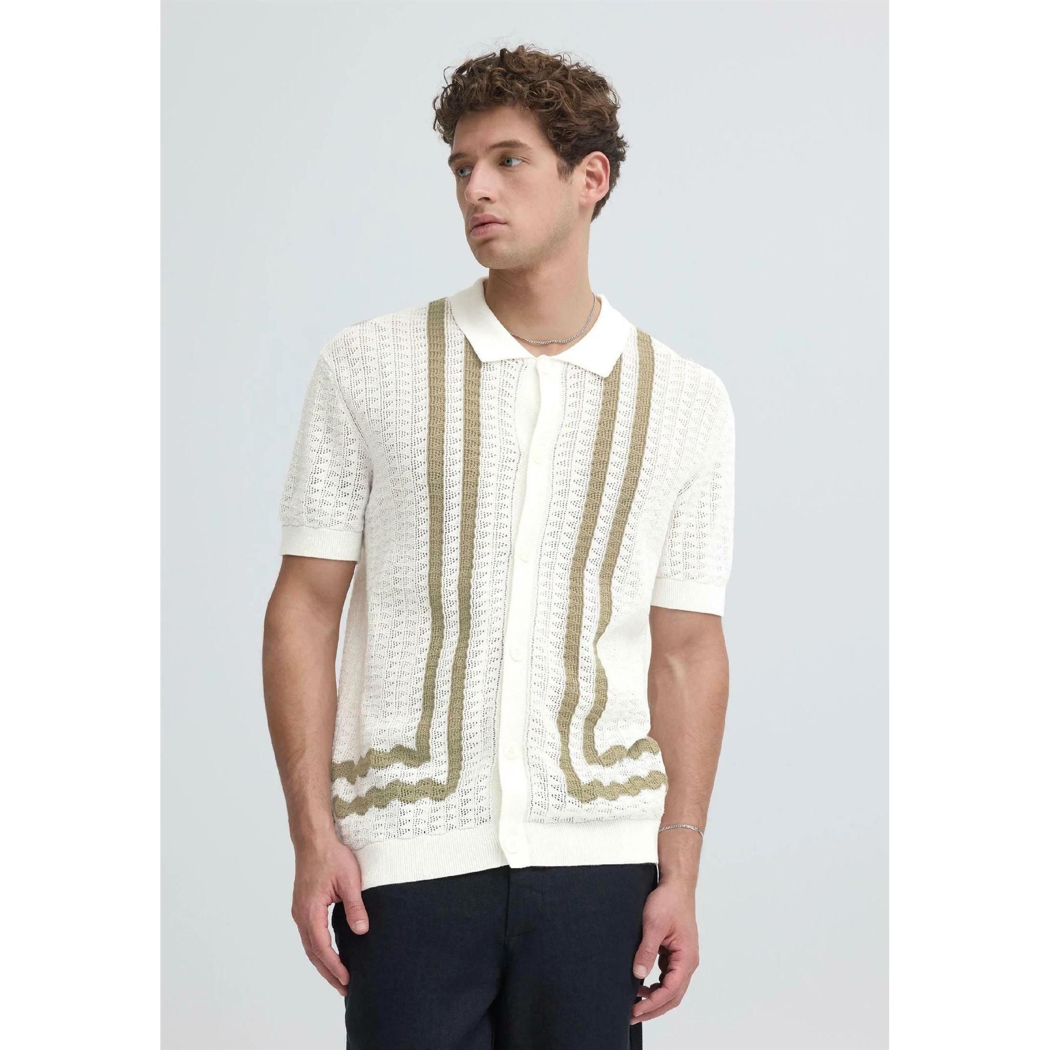 Holla Knit Shirt Herre