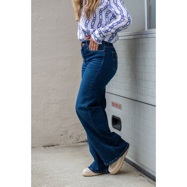 Palazzo Winter Stone - Mid Rise Wide Fit