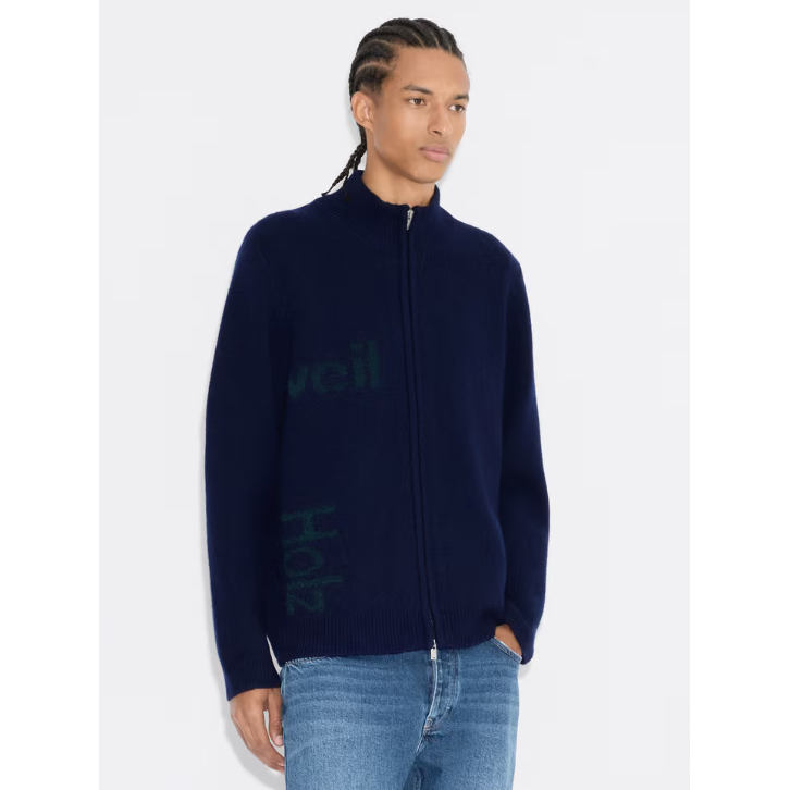 Haza Logo Zip Cardigan Herre