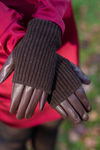 Leather Knit Hansker