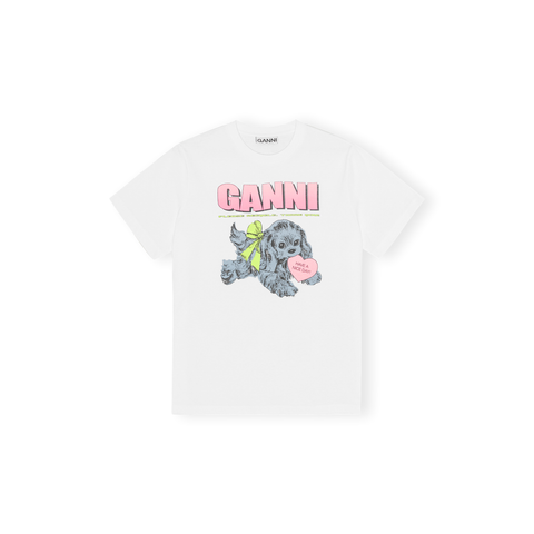 Basic Cotton Jersey Neon Puppy T-shirt