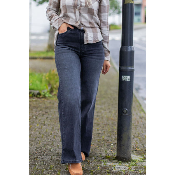 Palazzo Donatella Black - Mid Rise Wide Fit