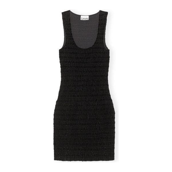 Velvet Jersey Smock Mini Dress