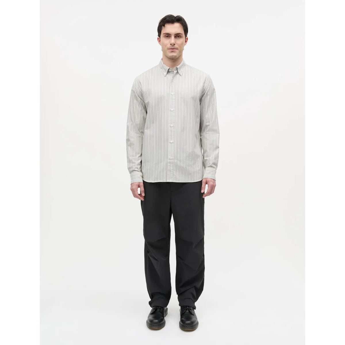 Cotton Oxford Sune Stripe Shirt BD Herre