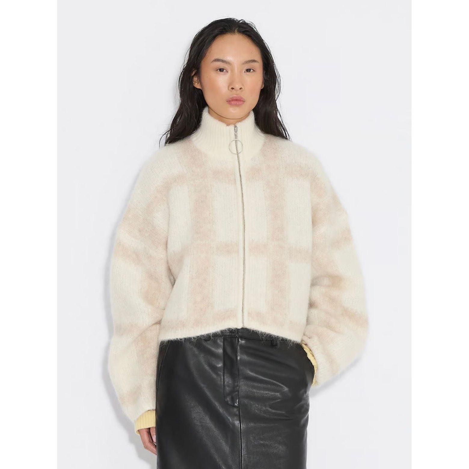 Tine Light Check Cardigan